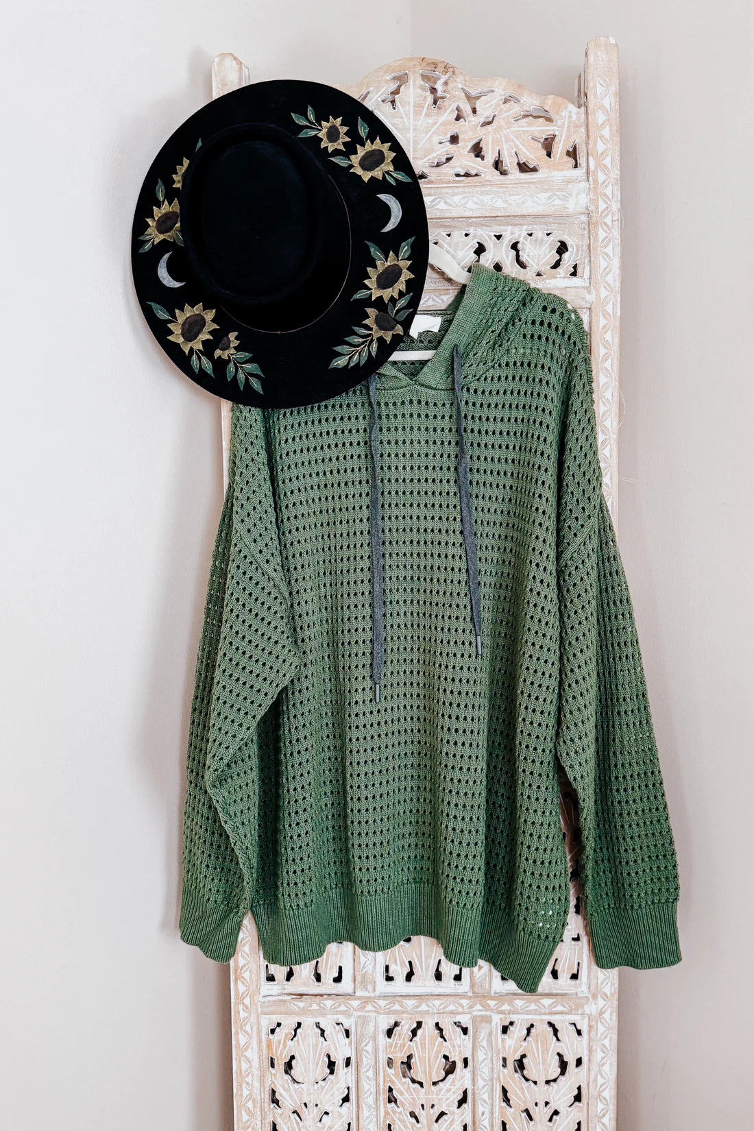 What a Catch Open Weave Pullover