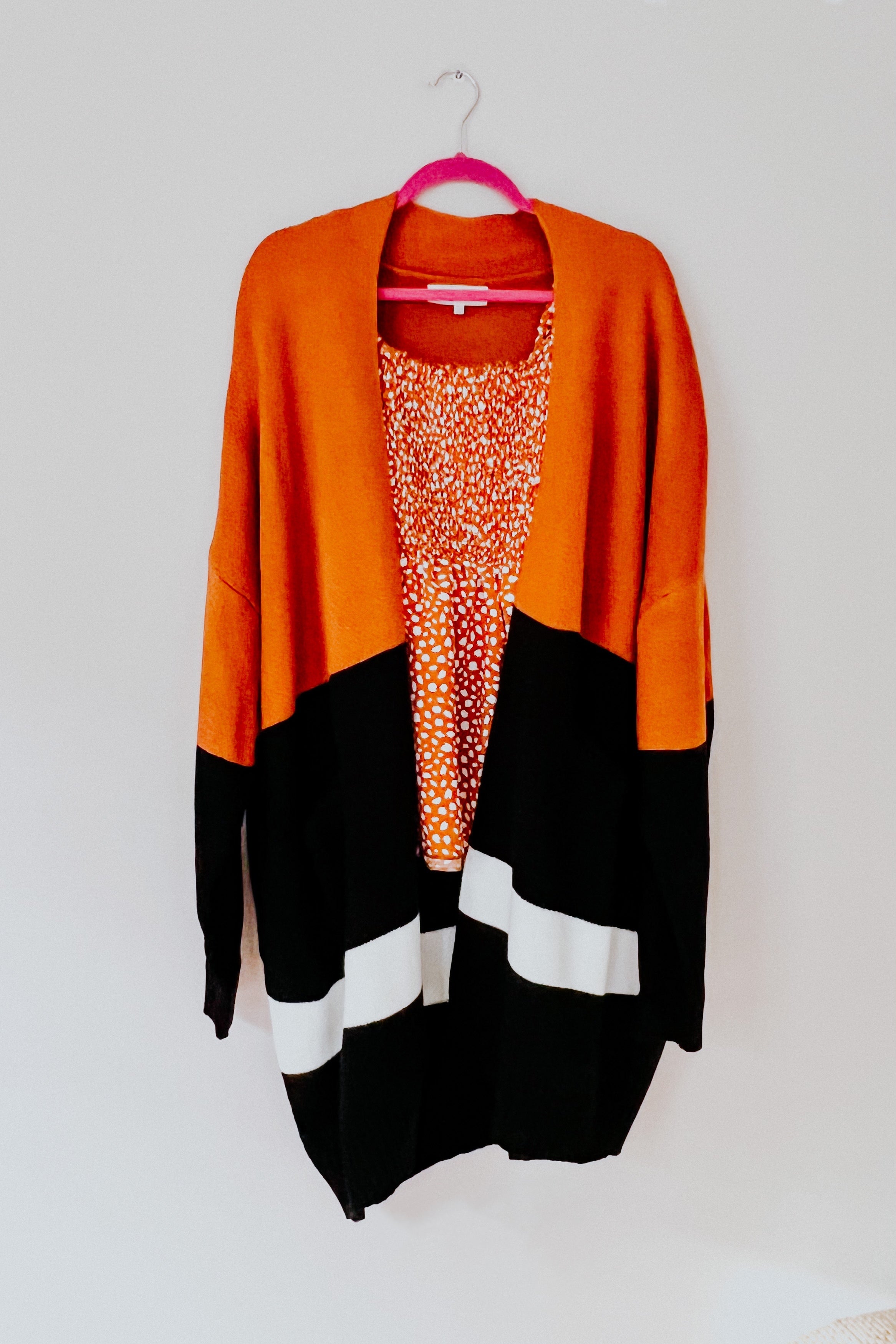 Layer Me Up Color Block Knit Open Cardigan