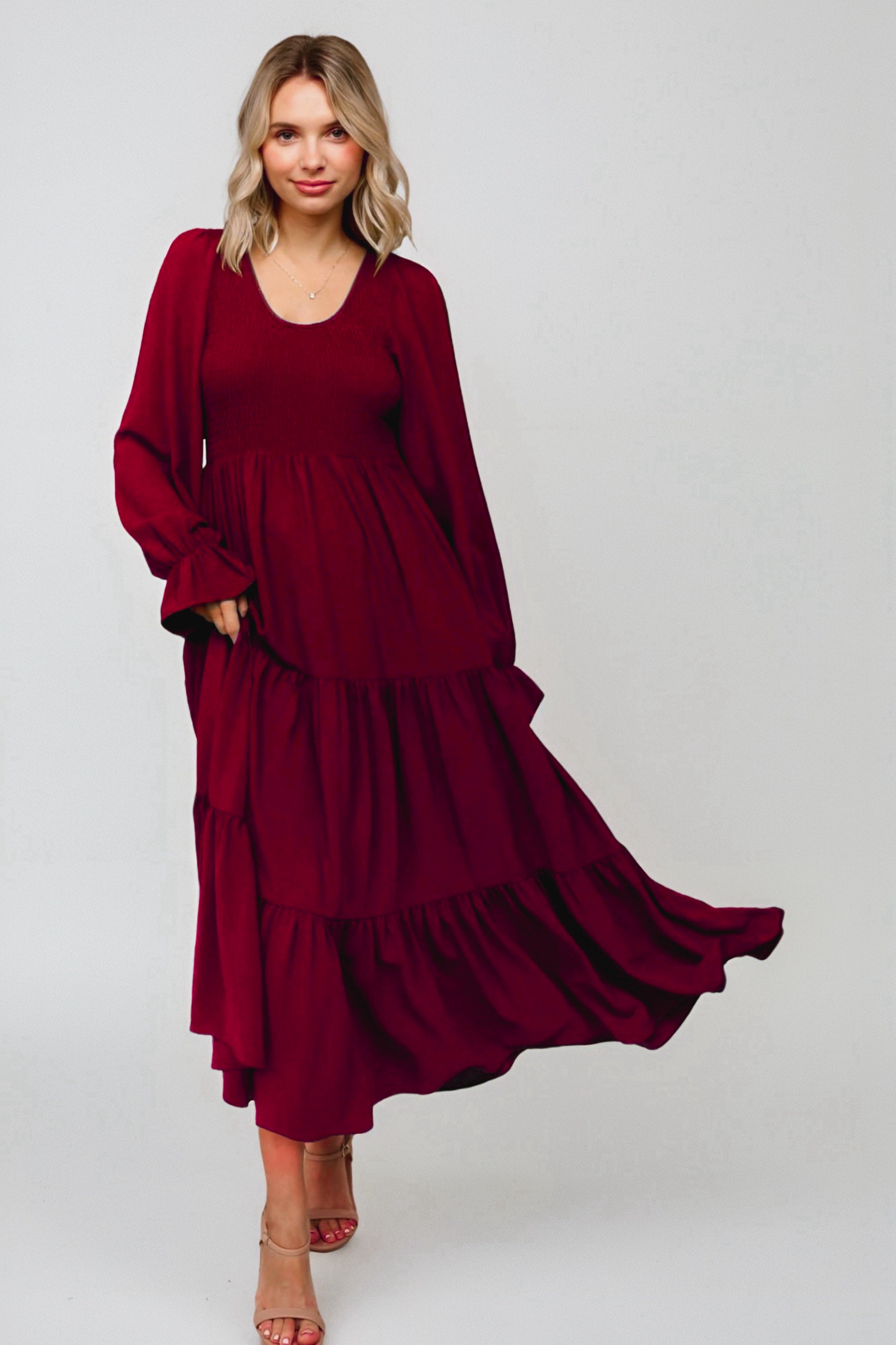 Magic Maxi Dress • Burgundy