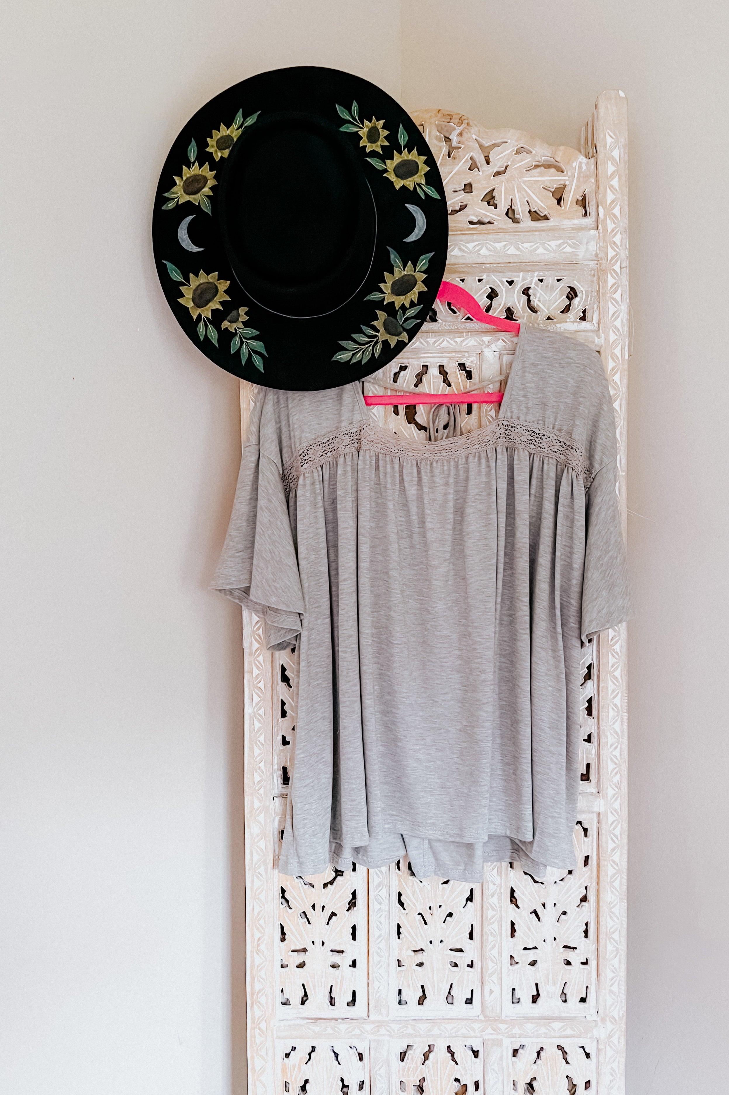 Stay Awhile Crochet Square Neck Top - Atomic Wildflower