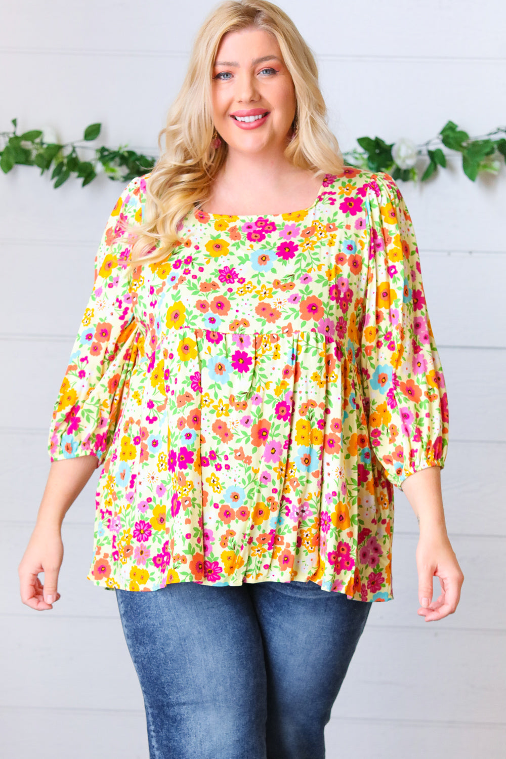 Light As Spring Peplum Top