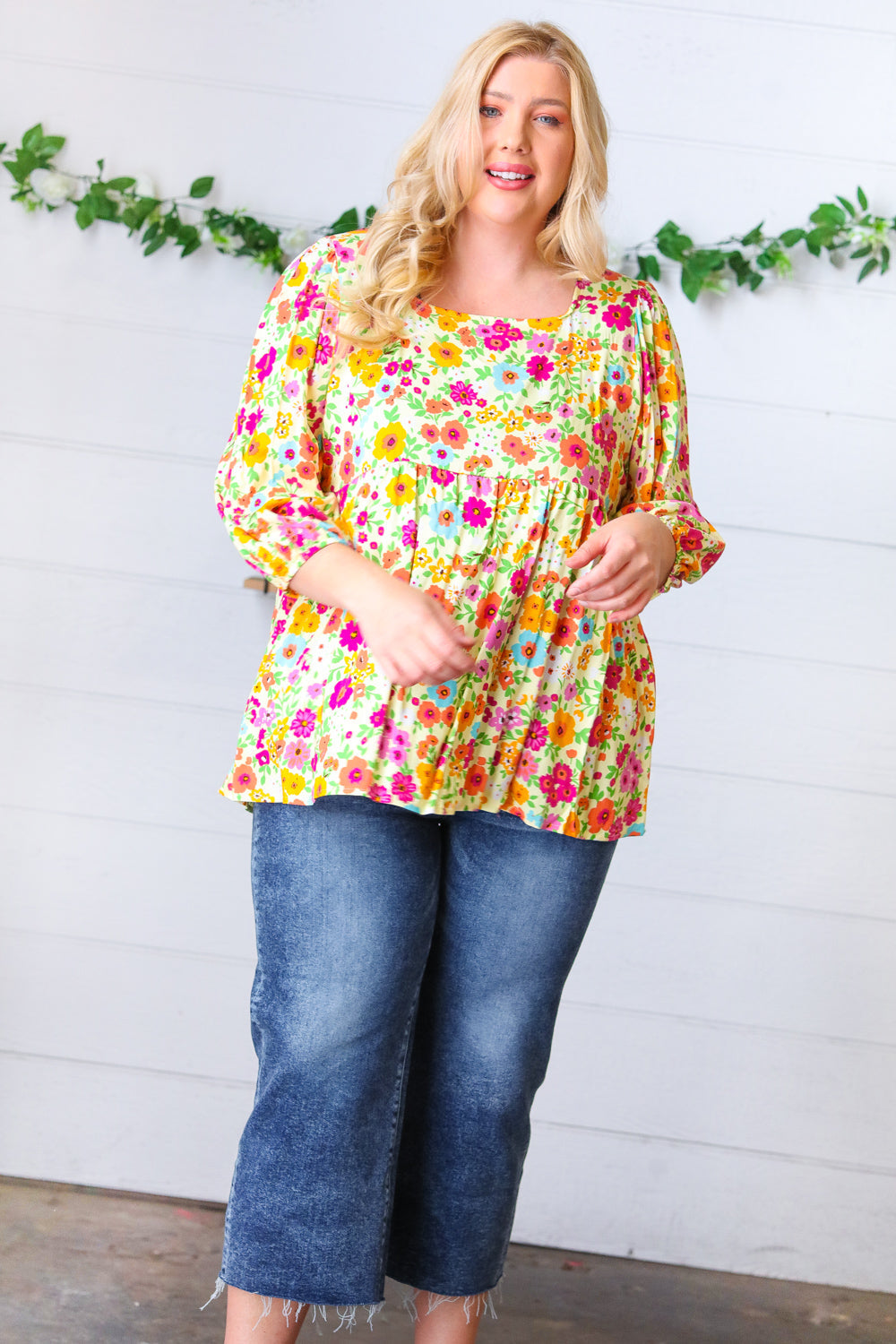 Light As Spring Peplum Top