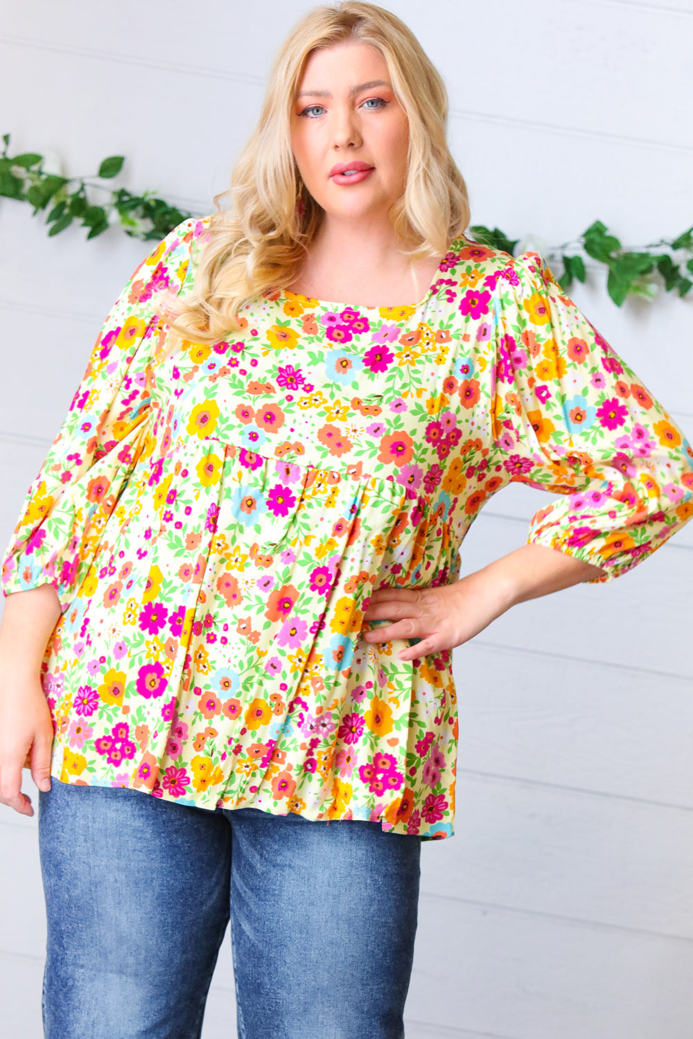 Light As Spring Peplum Top