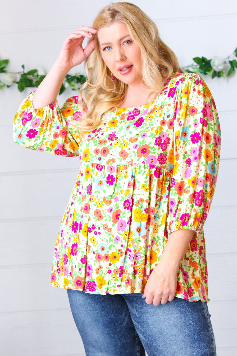 Light As Spring Peplum Top