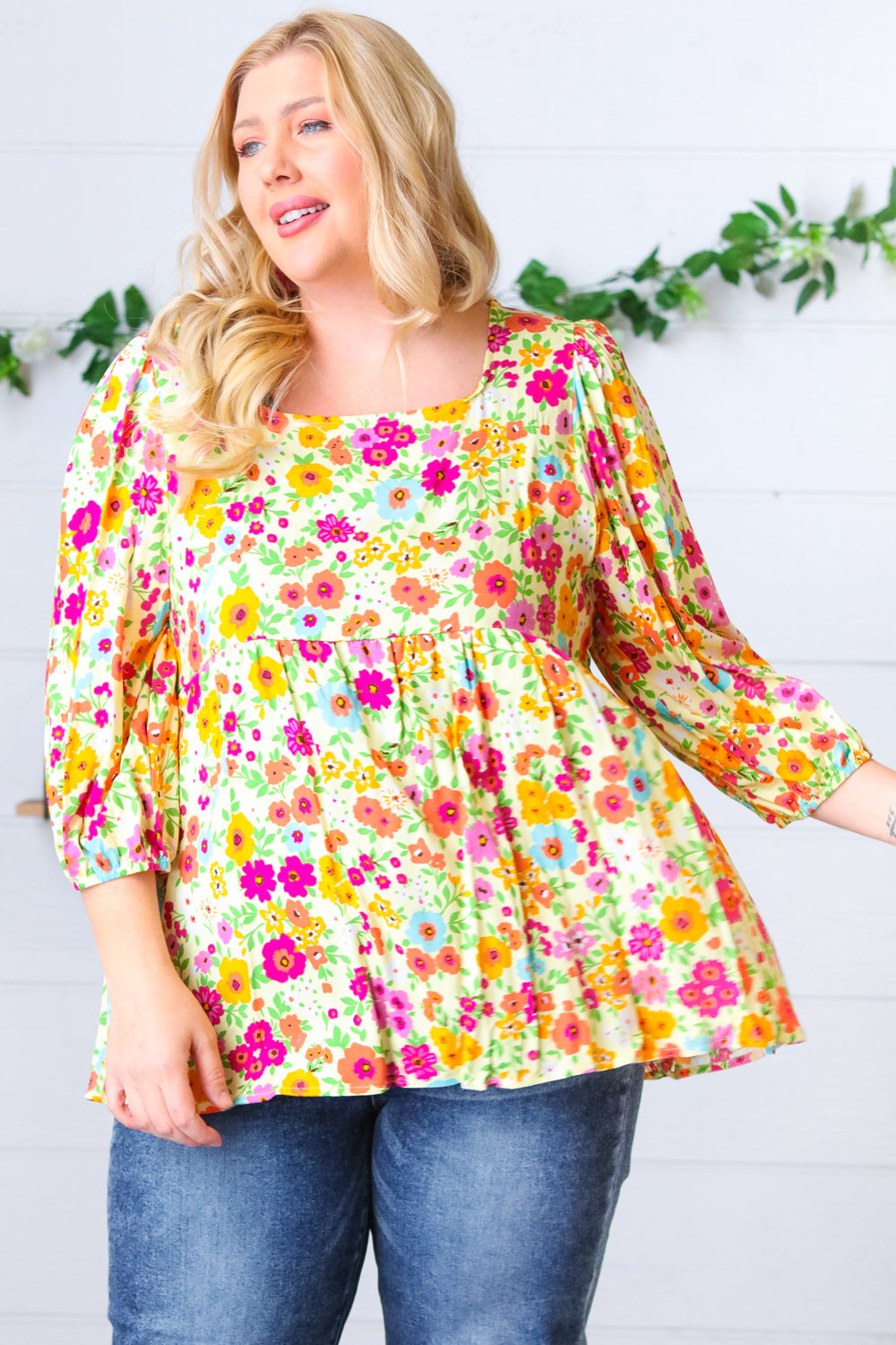 Light As Spring Peplum Top