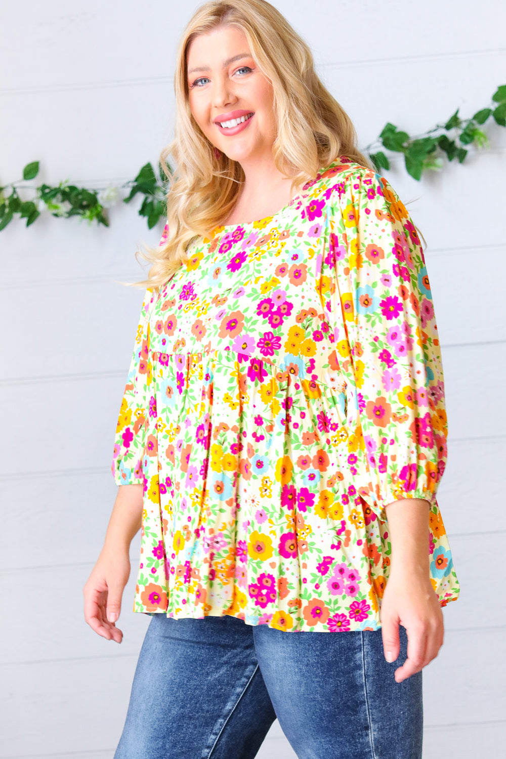 Light As Spring Peplum Top