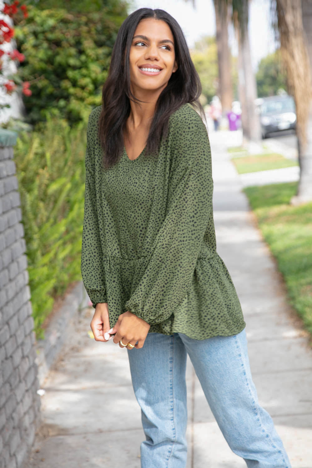 Wild Epiphany Leopard Woven Knit Top