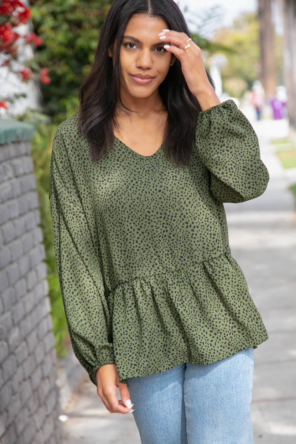 Wild Epiphany Leopard Woven Knit Top