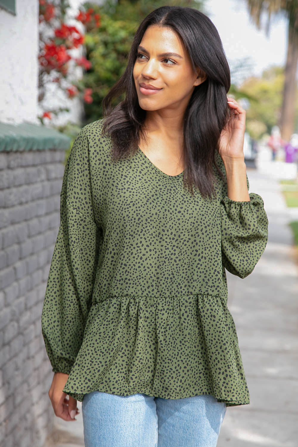 Wild Epiphany Leopard Woven Knit Top