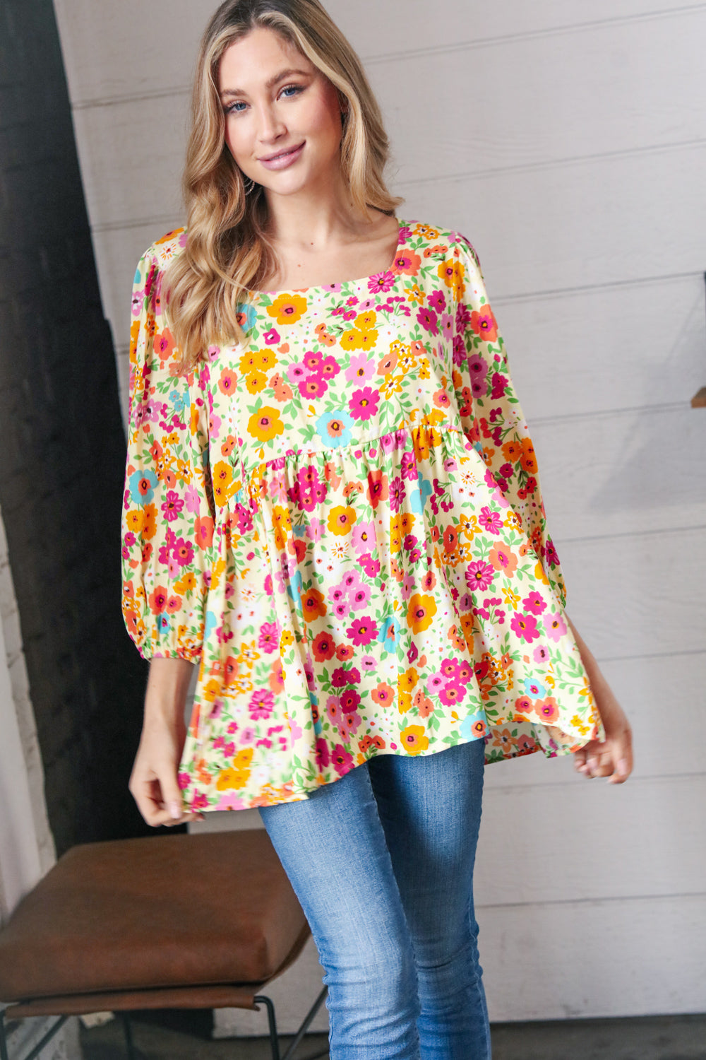 Light As Spring Peplum Top