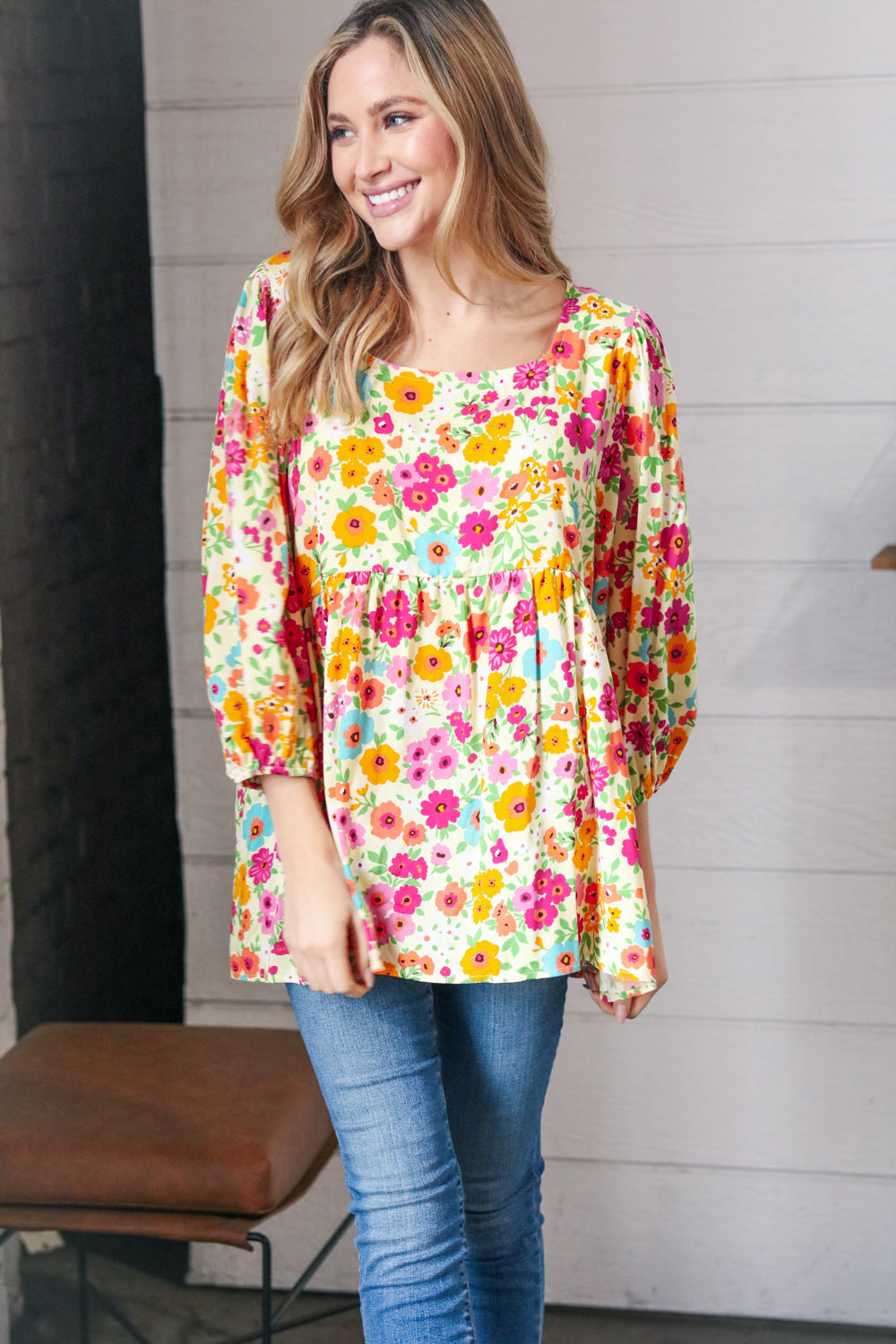Light As Spring Peplum Top