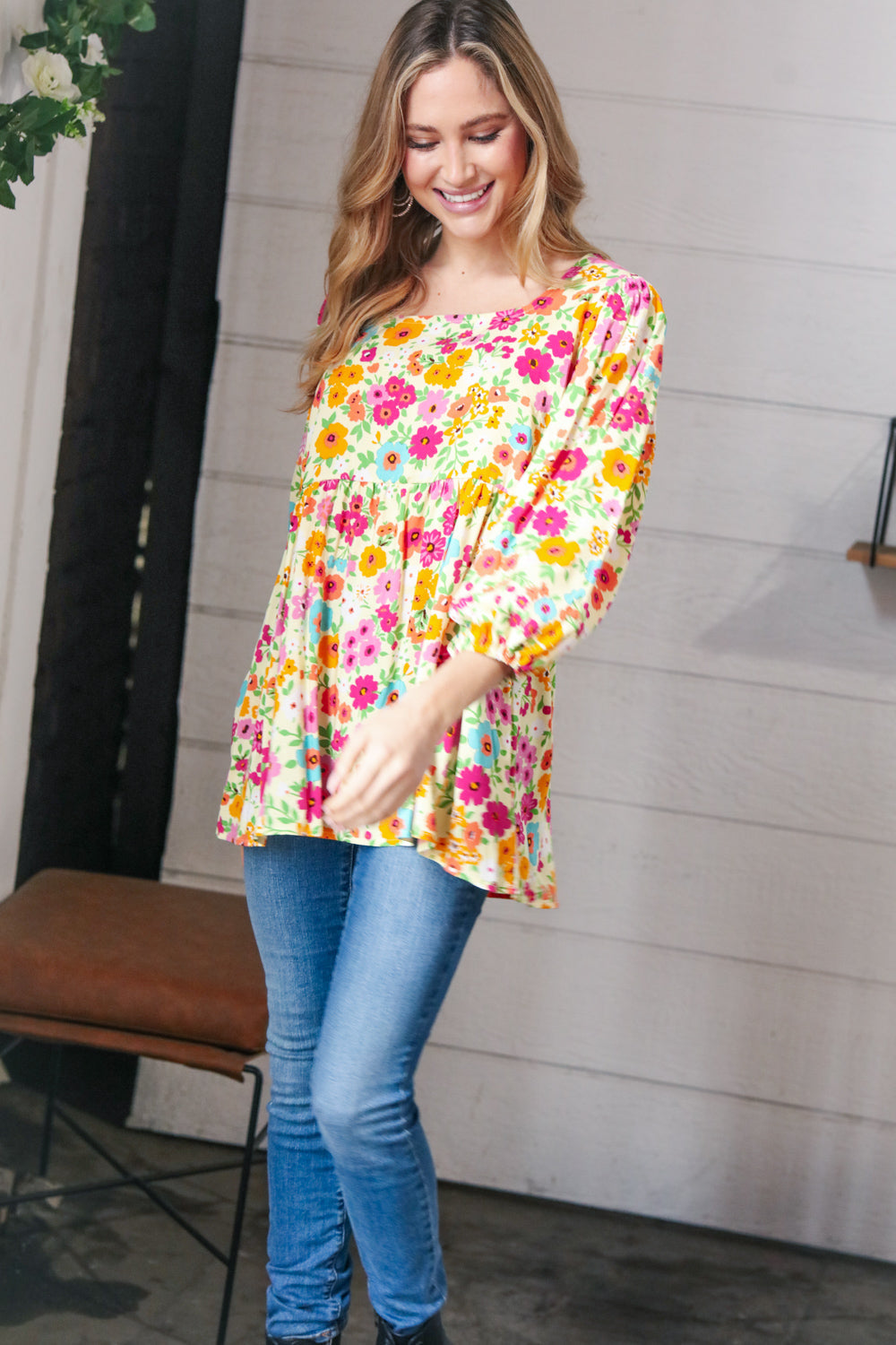 Light As Spring Peplum Top