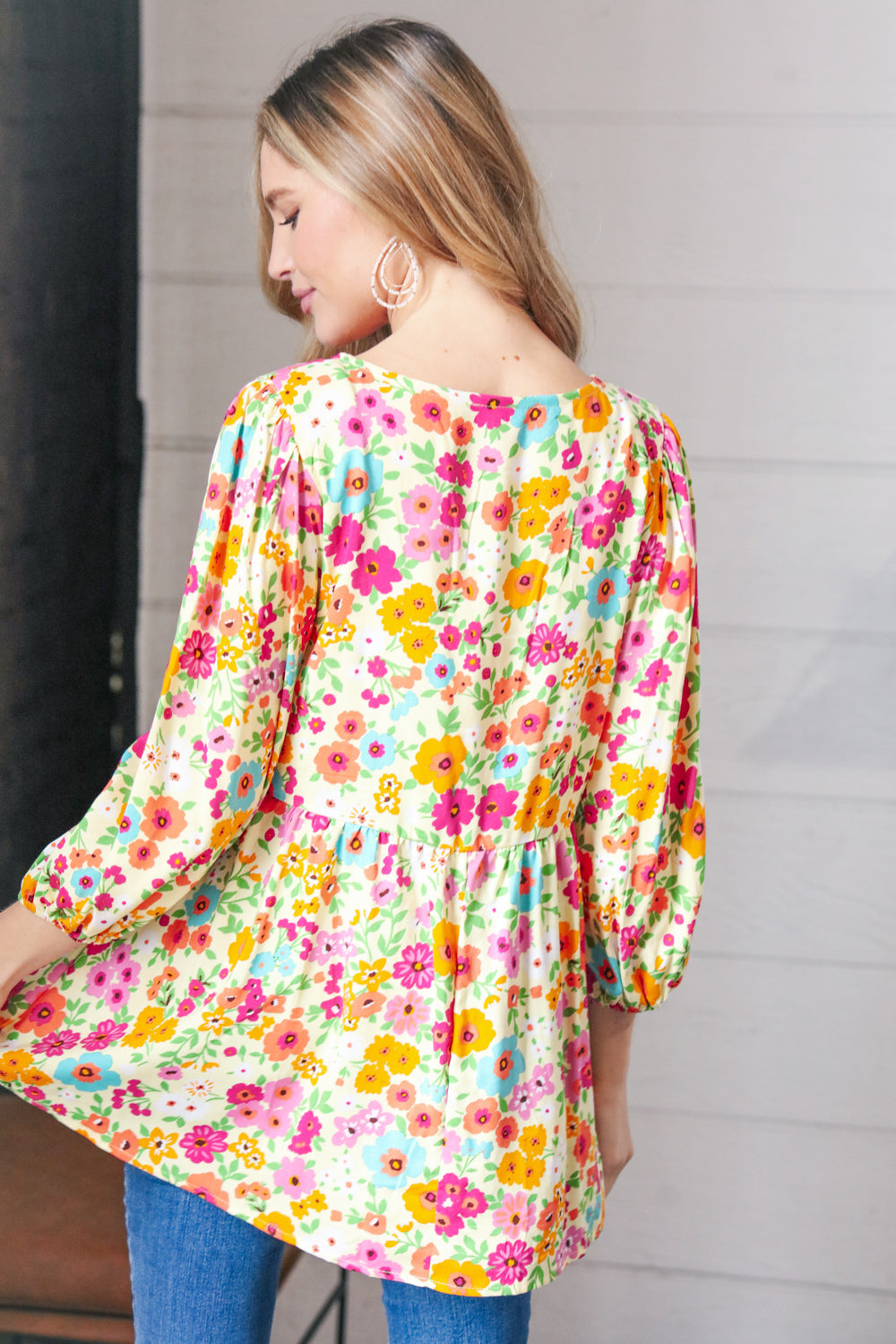 Light As Spring Peplum Top