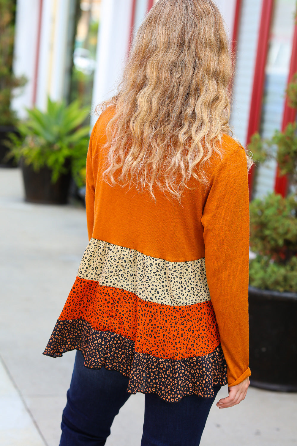 Give You Joy Leopard Print Tiered Babydoll Top
