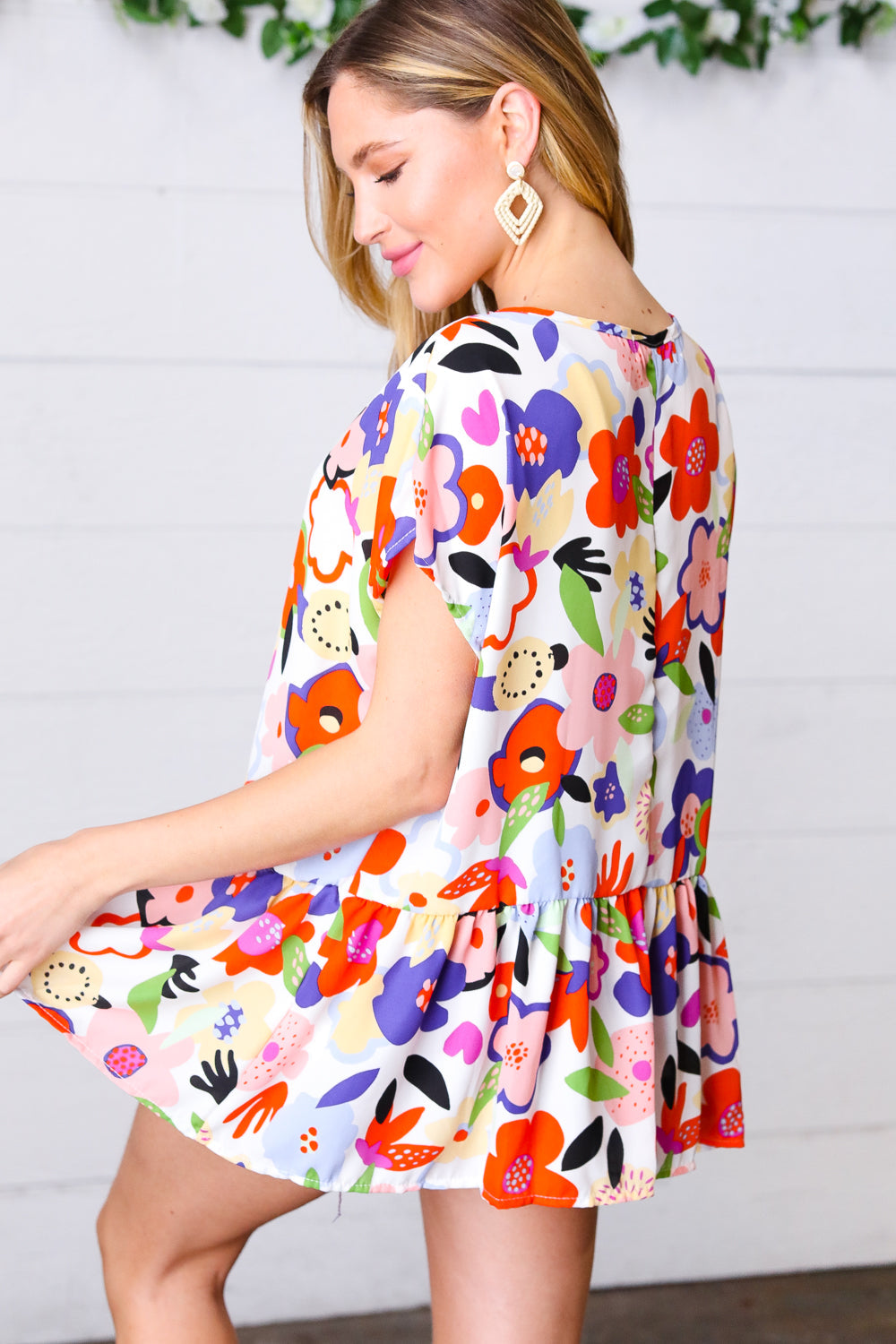 Sweet Emotion Floral Woven Babydoll Top