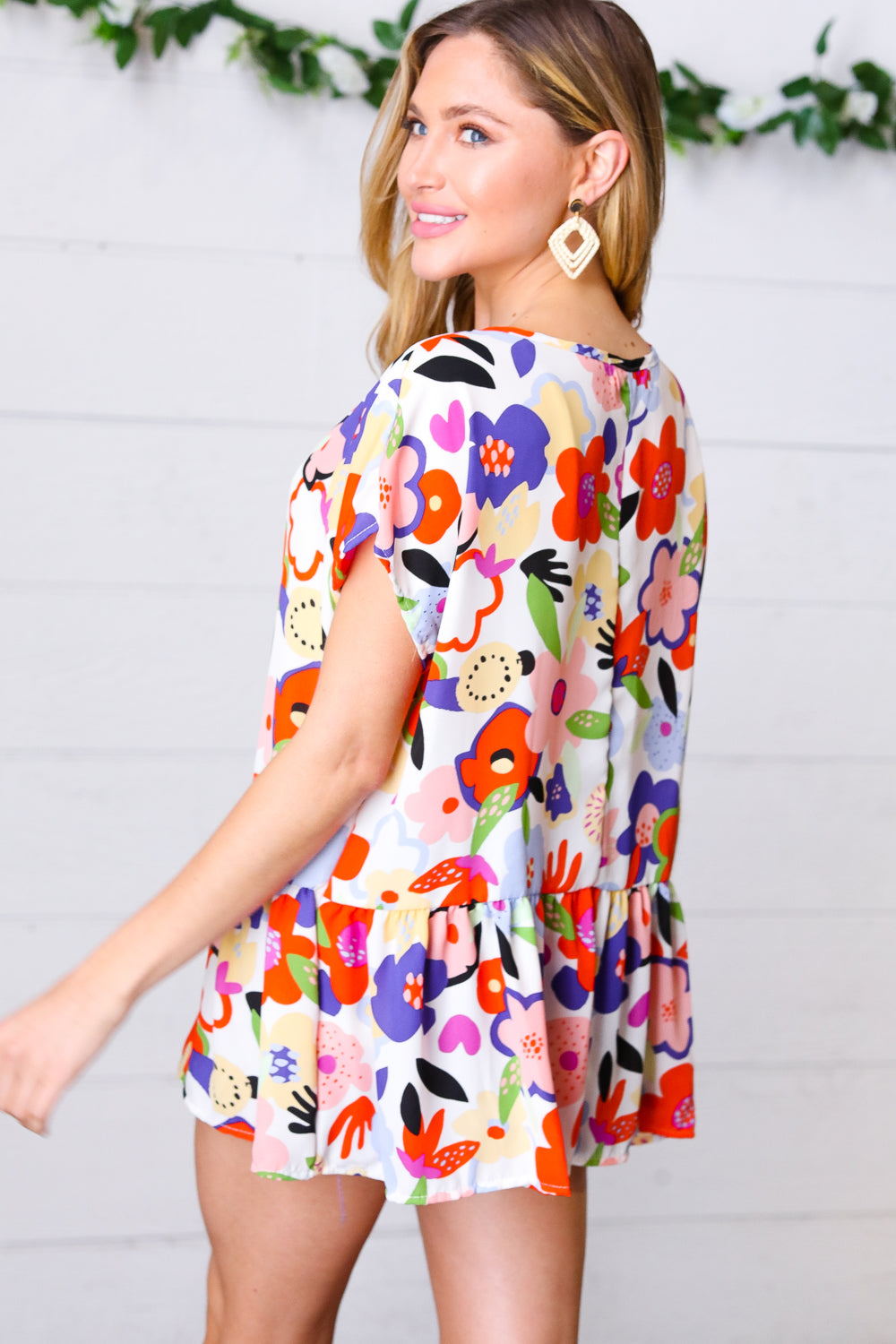 Sweet Emotion Floral Woven Babydoll Top