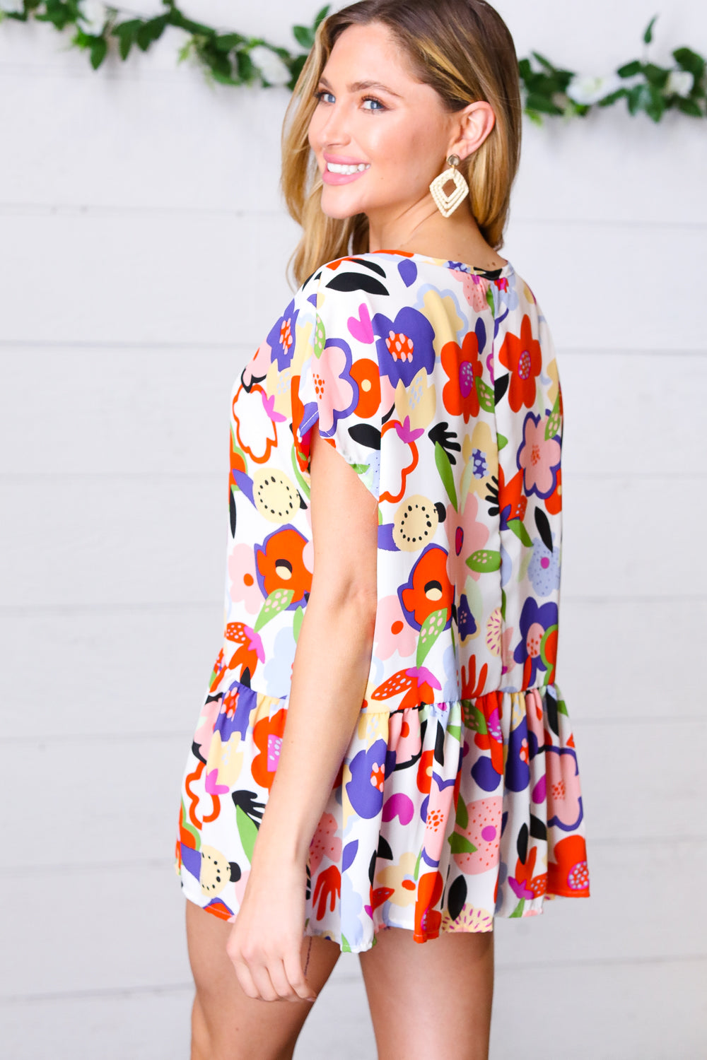 Sweet Emotion Floral Woven Babydoll Top