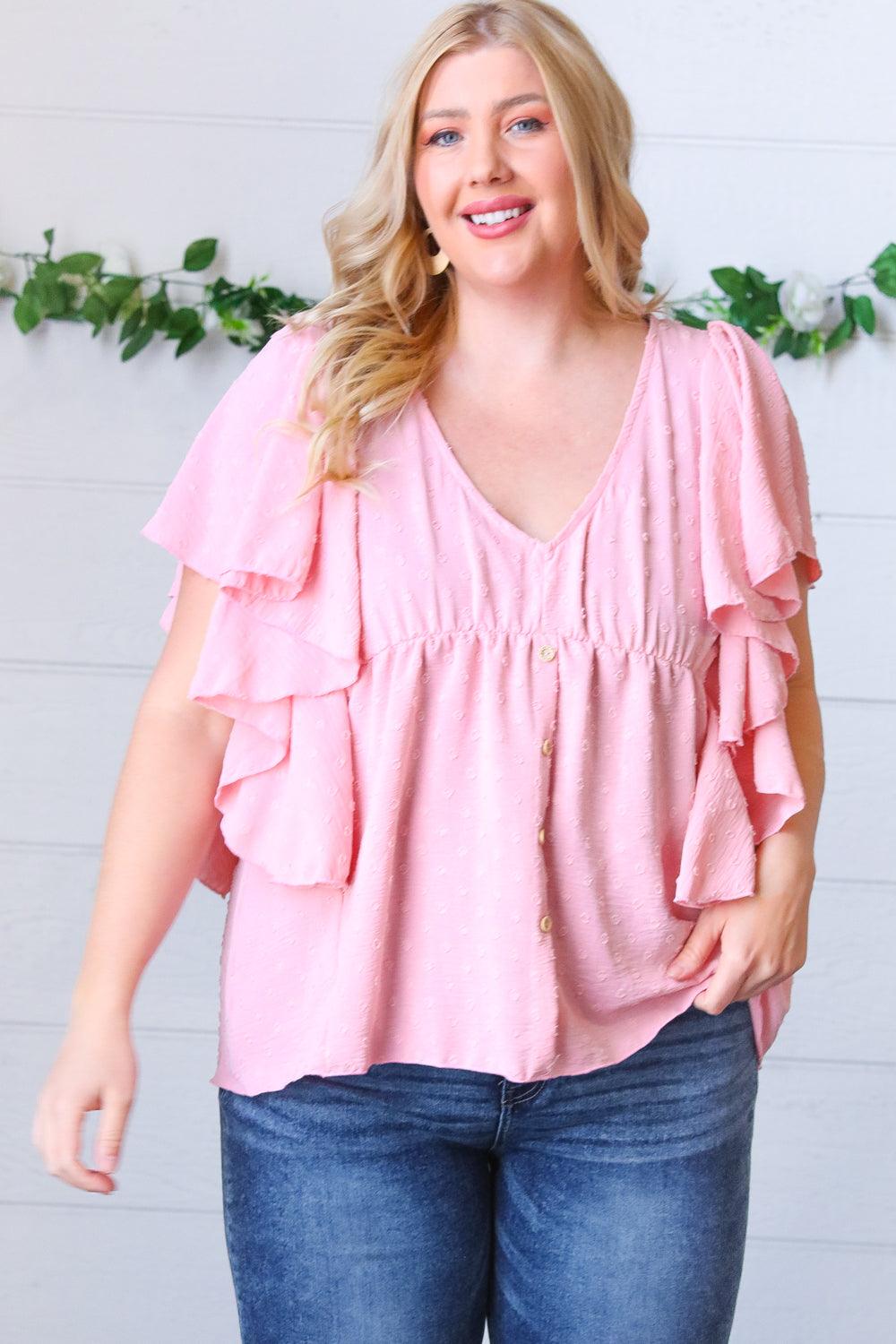 Big Love Swiss Dot Woven Top - Atomic Wildflower