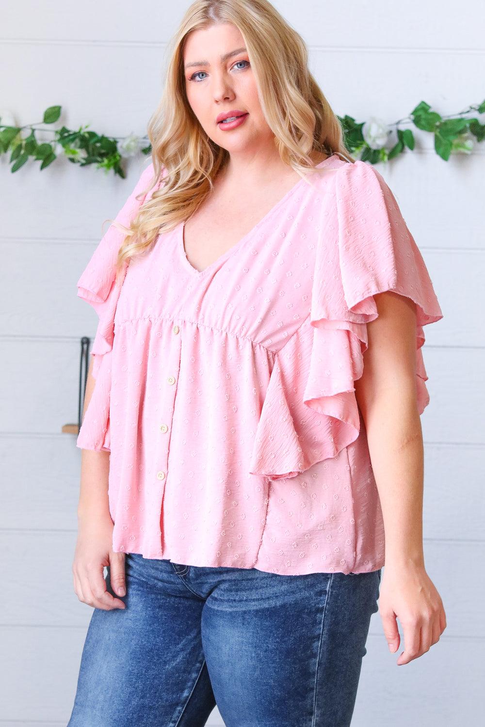 Big Love Swiss Dot Woven Top - Atomic Wildflower