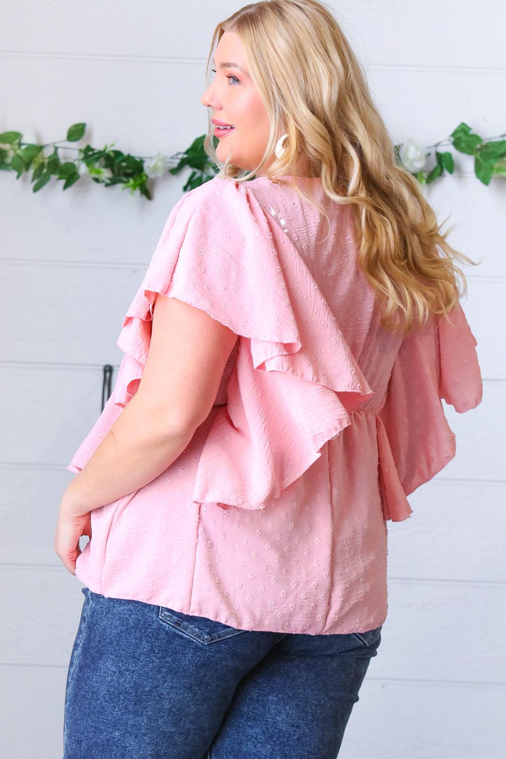 Big Love Swiss Dot Woven Top - Atomic Wildflower
