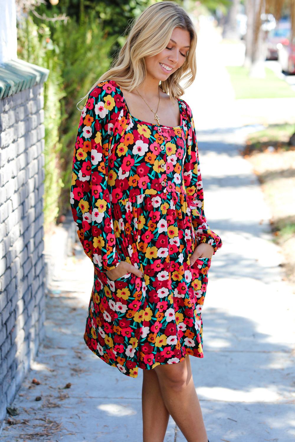 But Love Floral Babydoll Dress - Atomic Wildflower