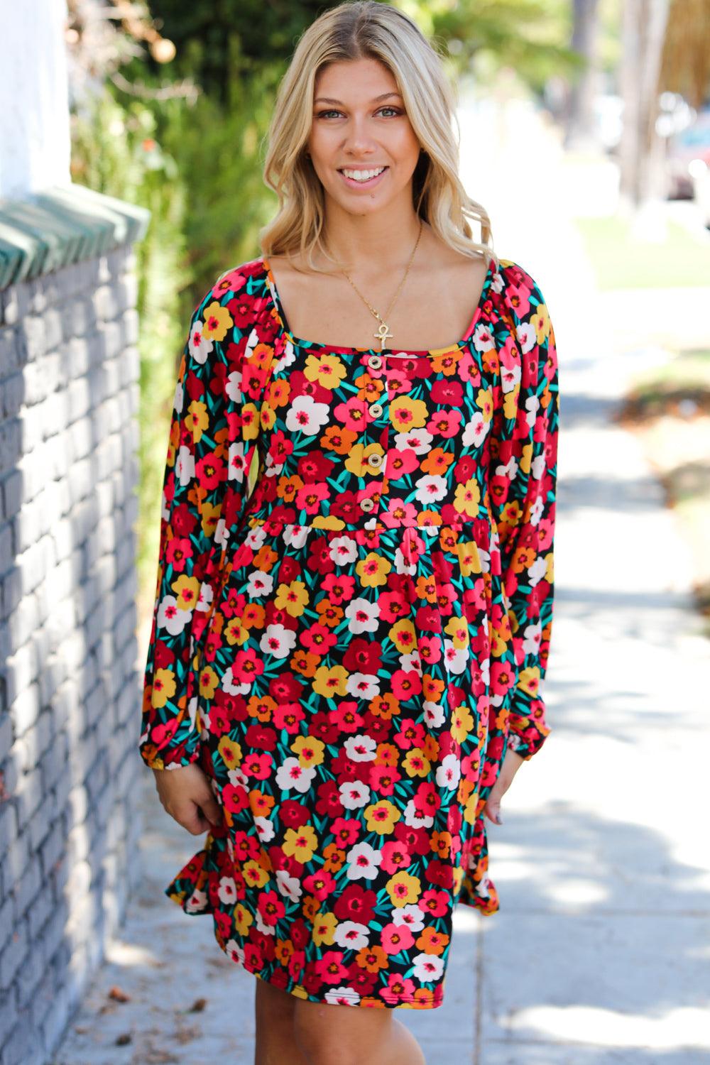 But Love Floral Babydoll Dress - Atomic Wildflower
