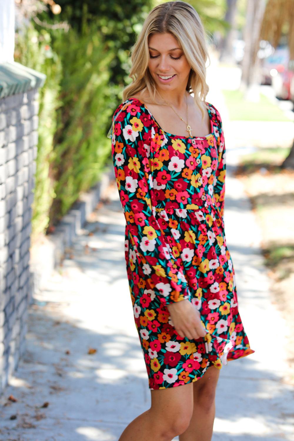 But Love Floral Babydoll Dress - Atomic Wildflower