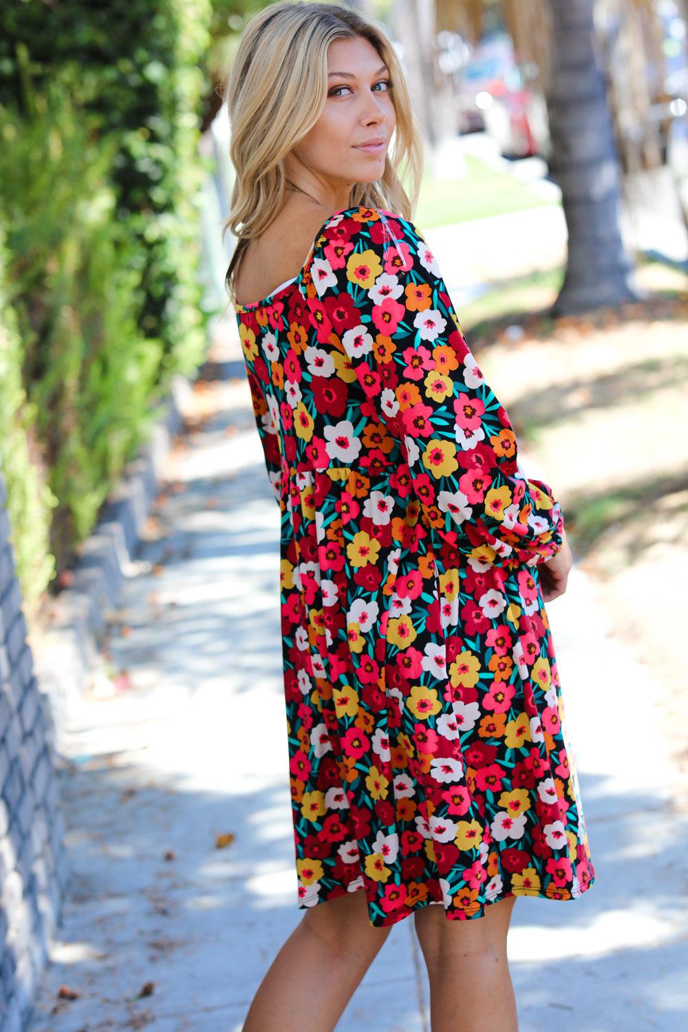 But Love Floral Babydoll Dress - Atomic Wildflower