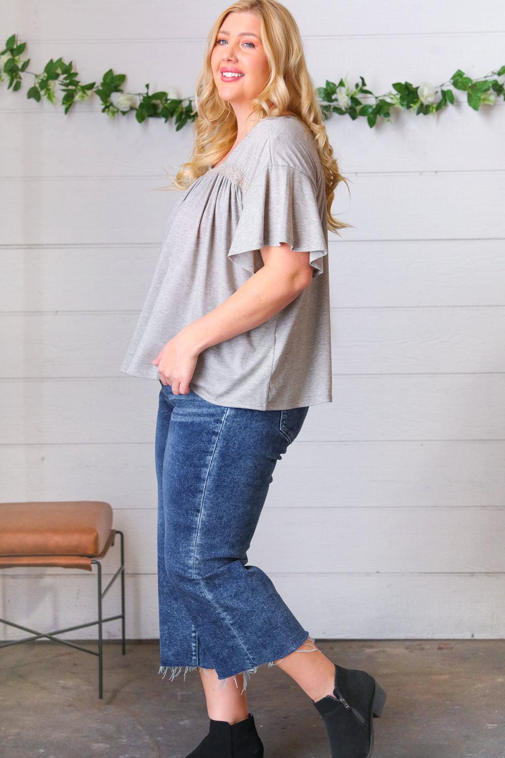 Stay Awhile Crochet Square Neck Top - Atomic Wildflower