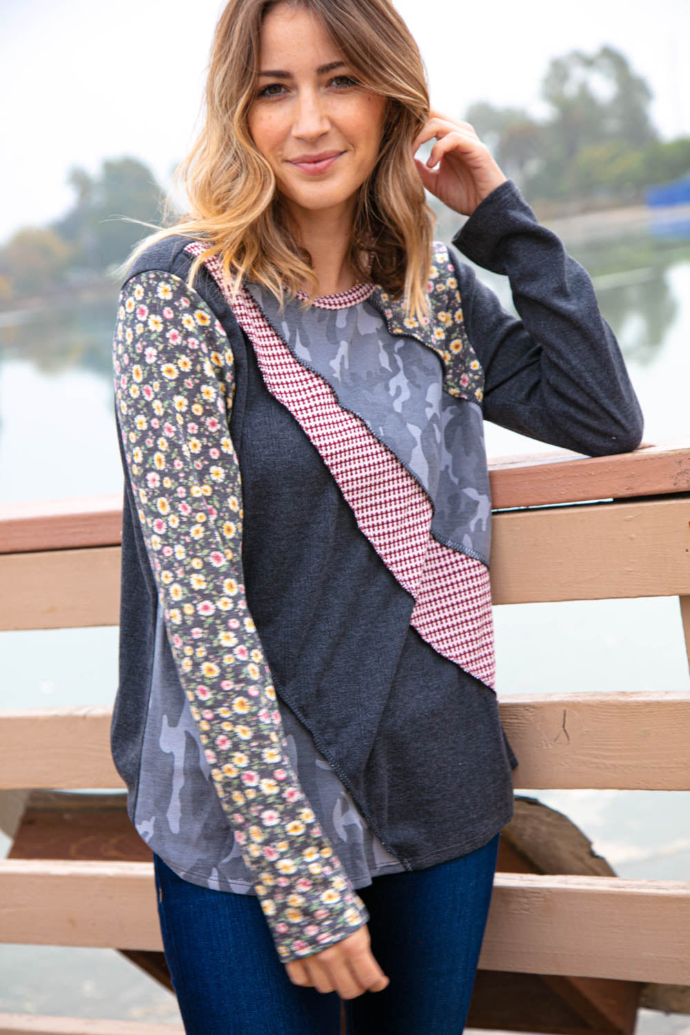 Mix A Lot Jacquard Terry Top