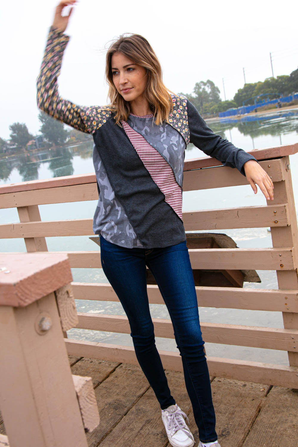 Mix A Lot Jacquard Terry Top