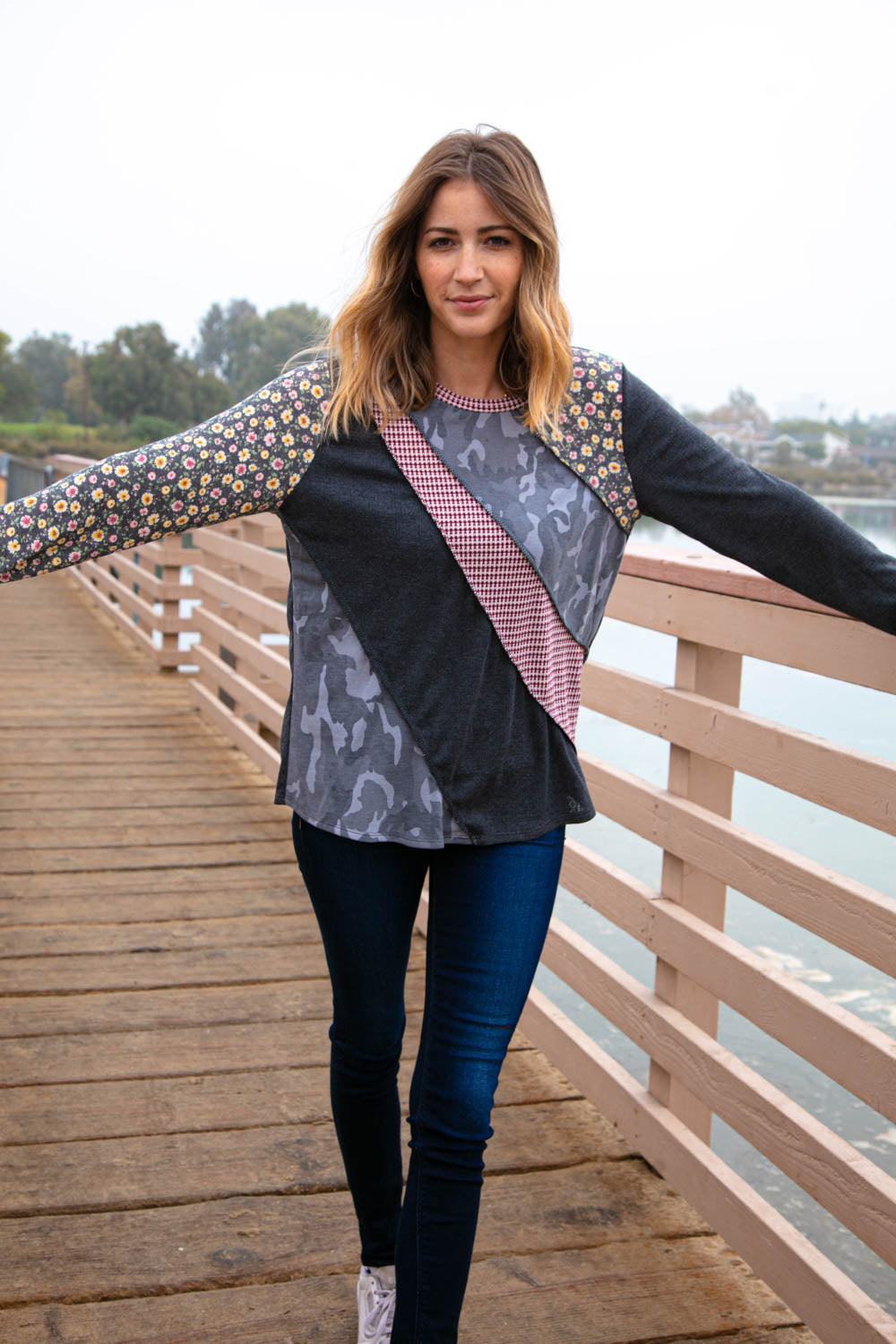 Mix A Lot Jacquard Terry Top