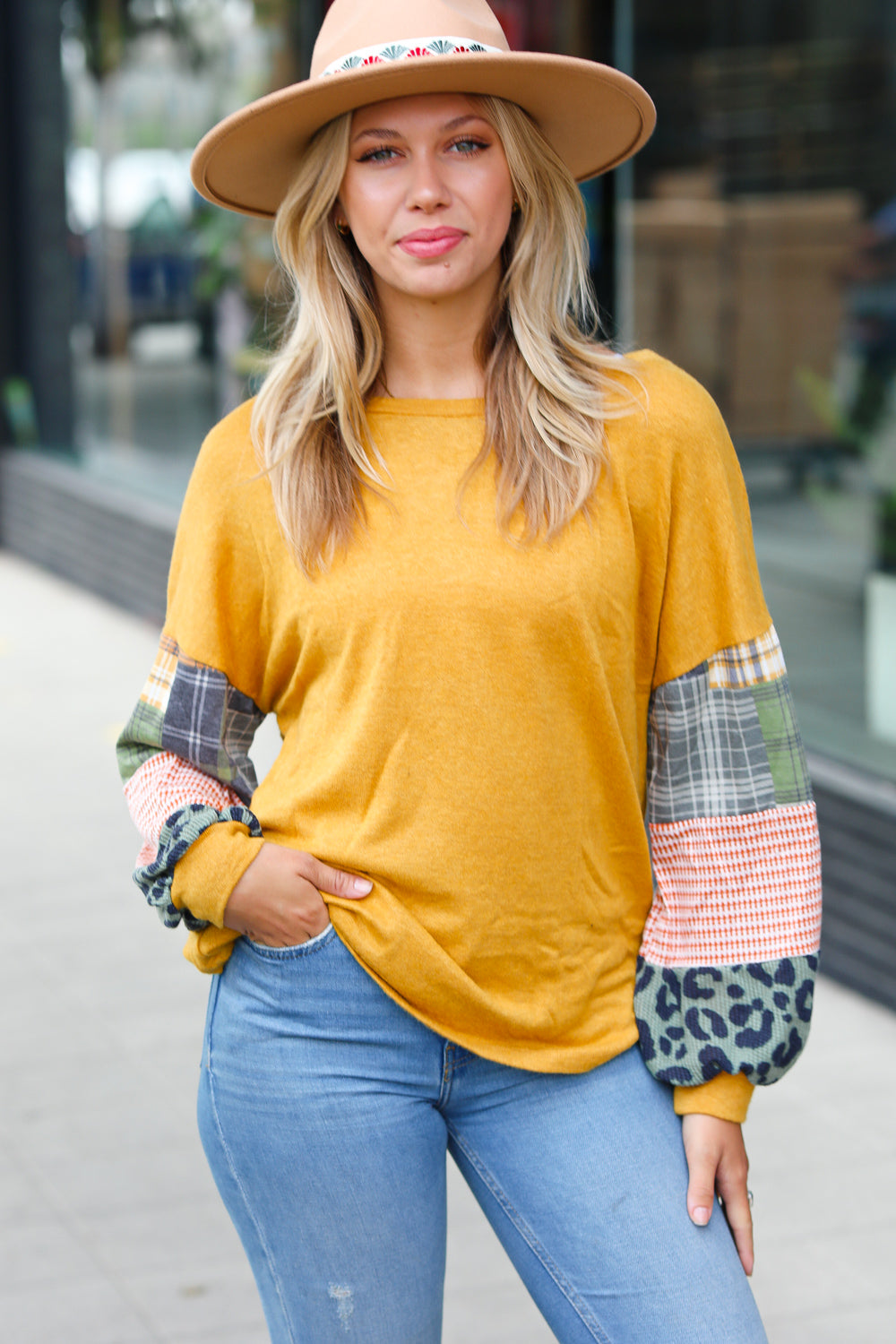 Move Over Summer Mixed Print Top