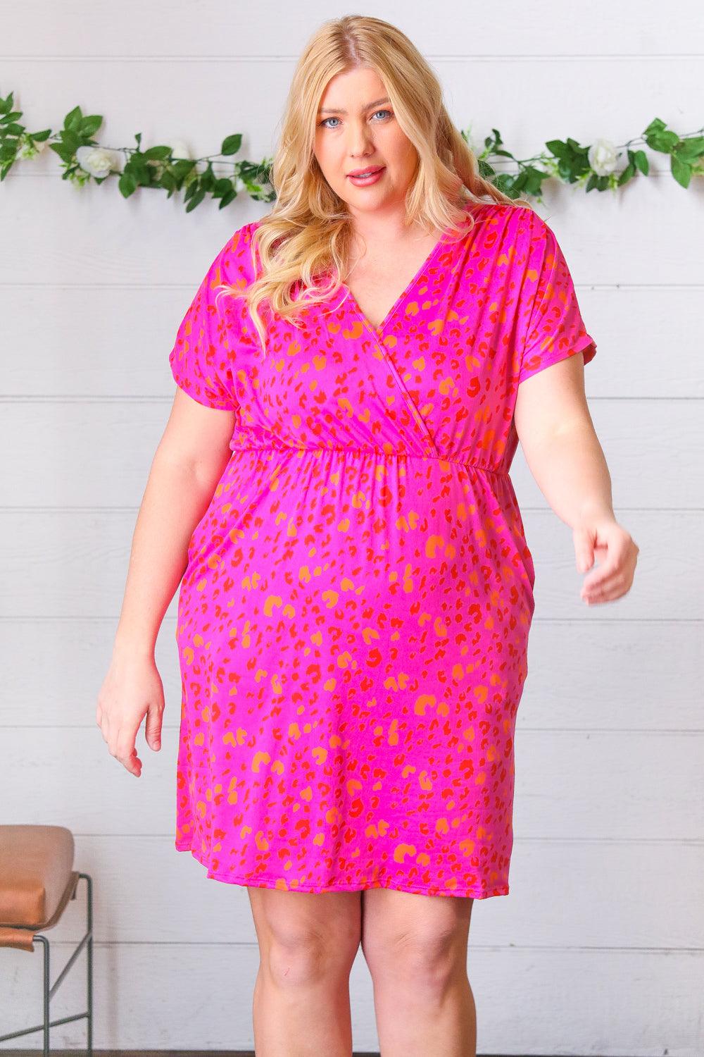 Love High Surplice V Neck Dress - Atomic Wildflower