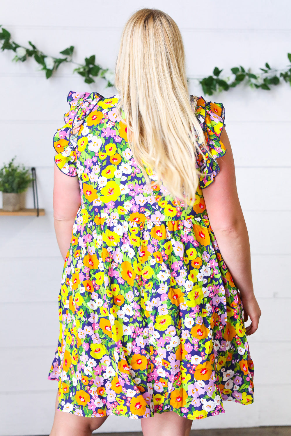 Yours Truly Babydoll Ruffle Dress
