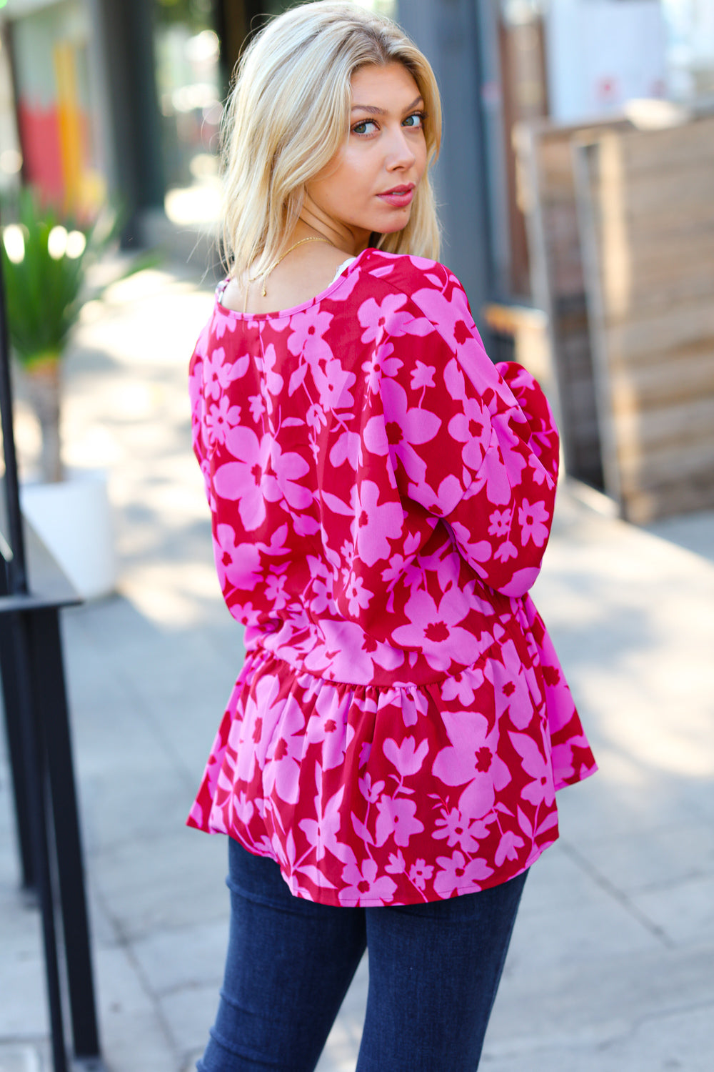 Diamond Life Floral Babydoll Top