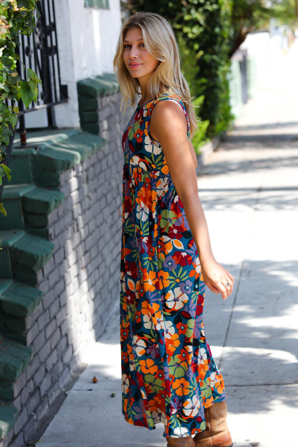I Wonder Sleeveless Maxi Dress