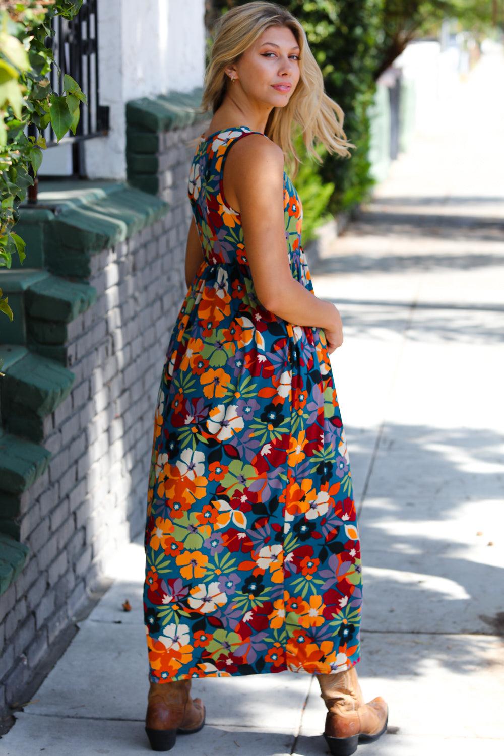 I Wonder Sleeveless Maxi Dress