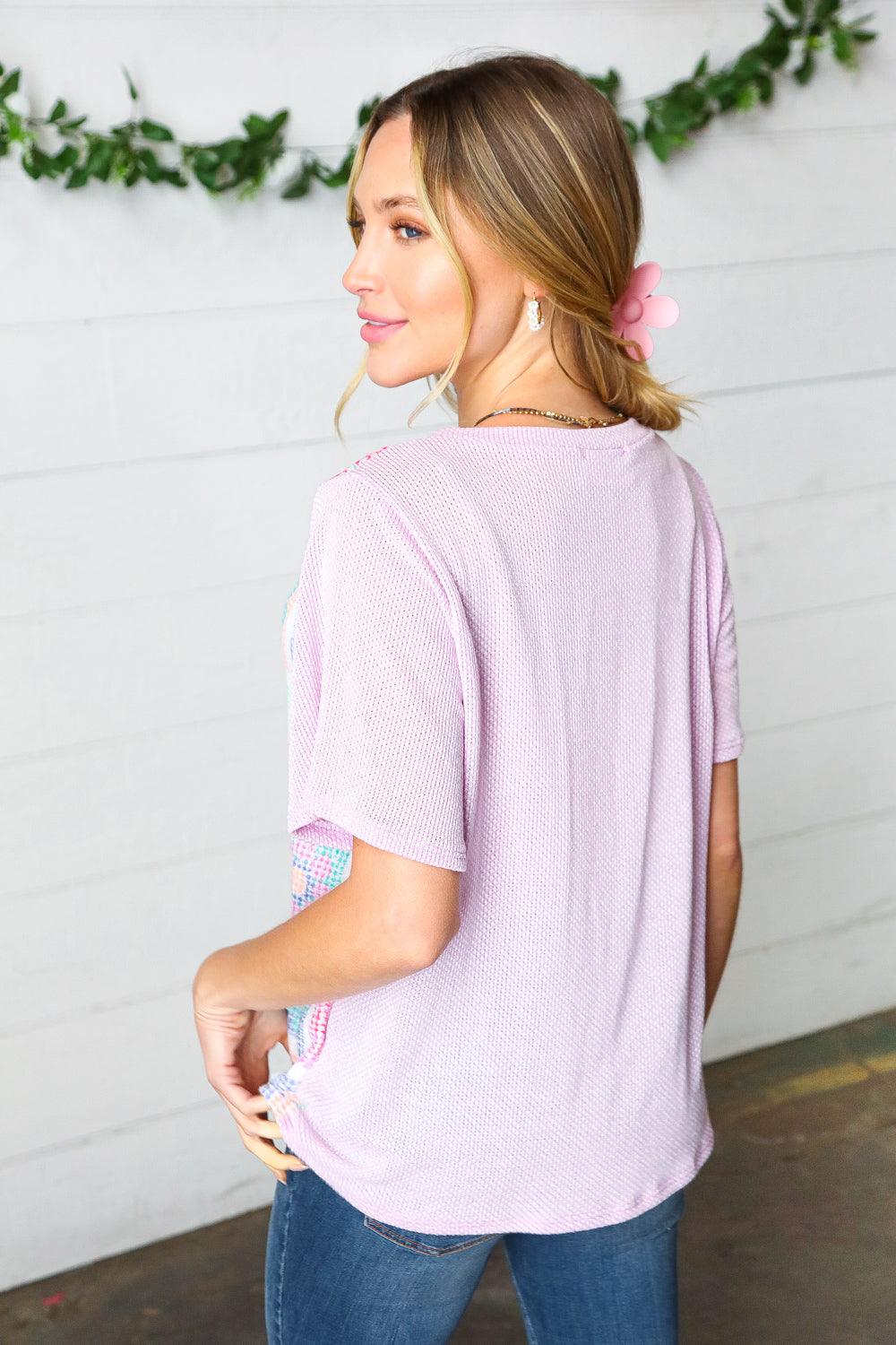 Sophie Flower Power Color Block Top - Atomic Wildflower