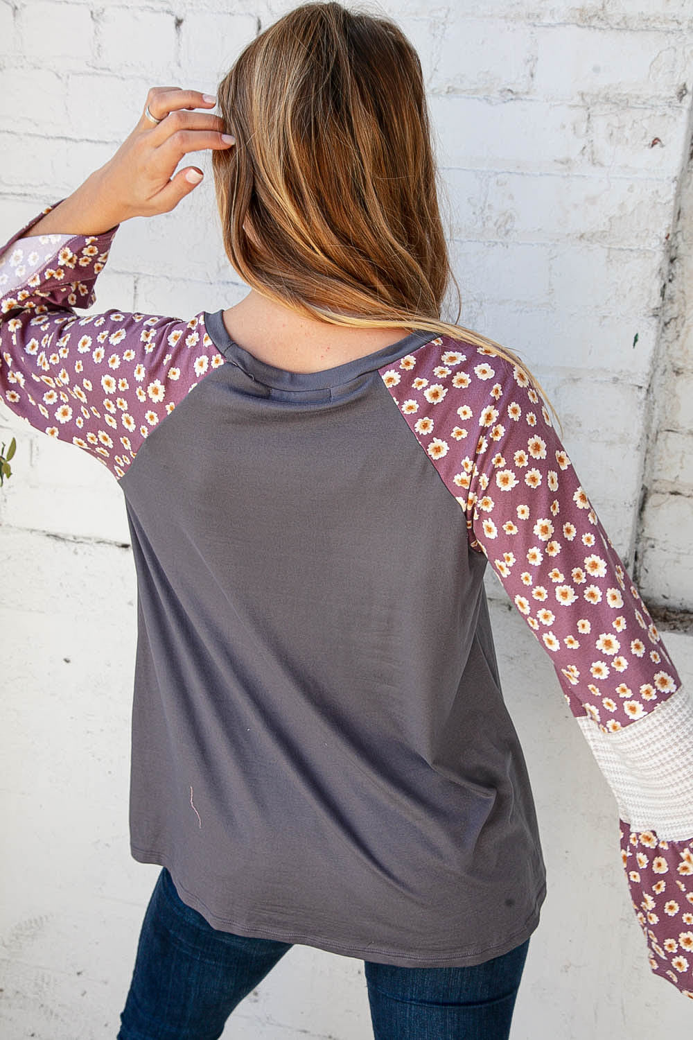 This Much is True Floral Bell Sleeve Top
