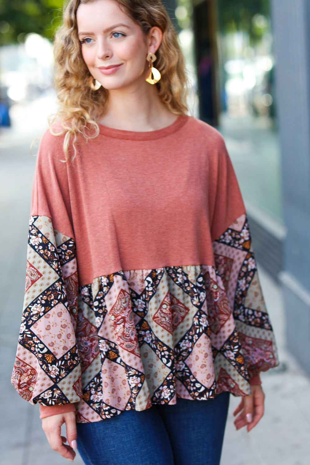 Ready Or Not French Terry Babydoll Top