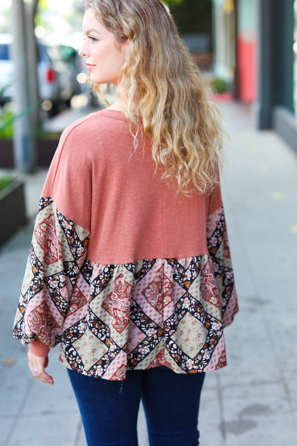 Ready Or Not French Terry Babydoll Top