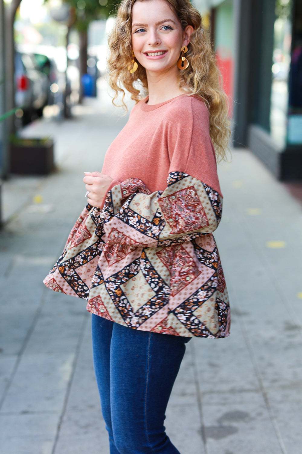 Ready Or Not French Terry Babydoll Top