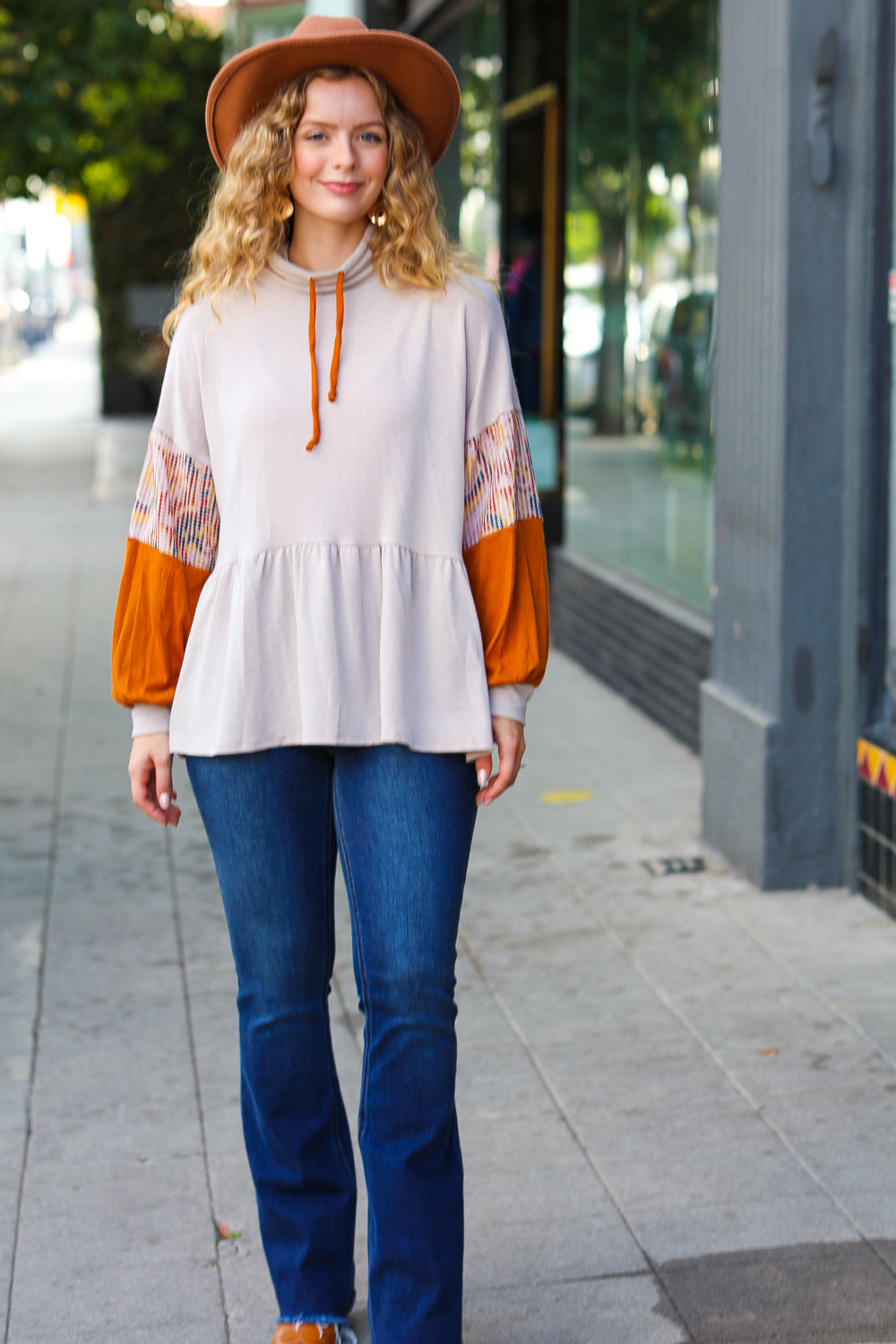 Easy Days Ahead Turtleneck Babydoll Top