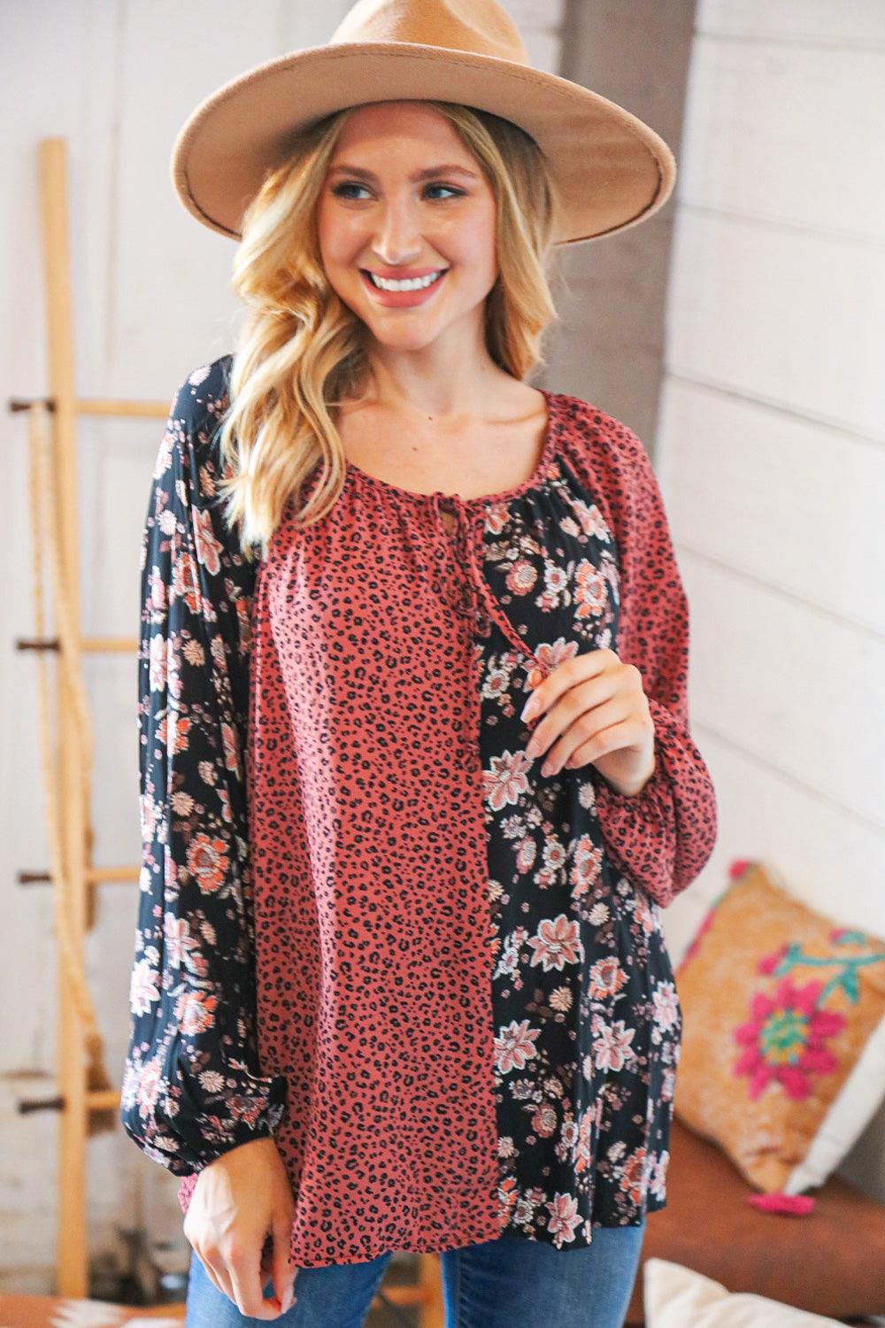 Wildflower Pattern Block Top - Atomic Wildflower
