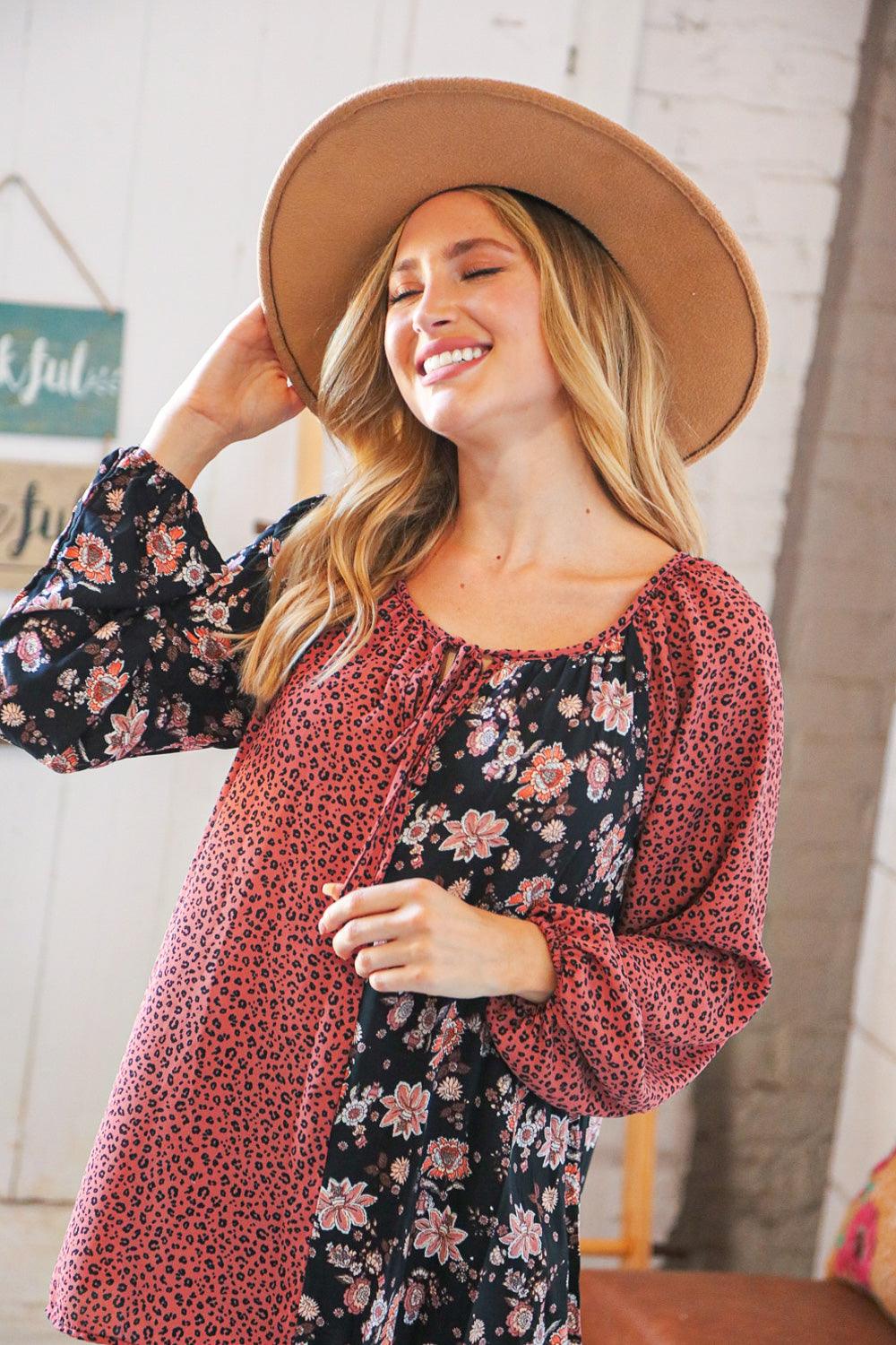 Wildflower Pattern Block Top - Atomic Wildflower