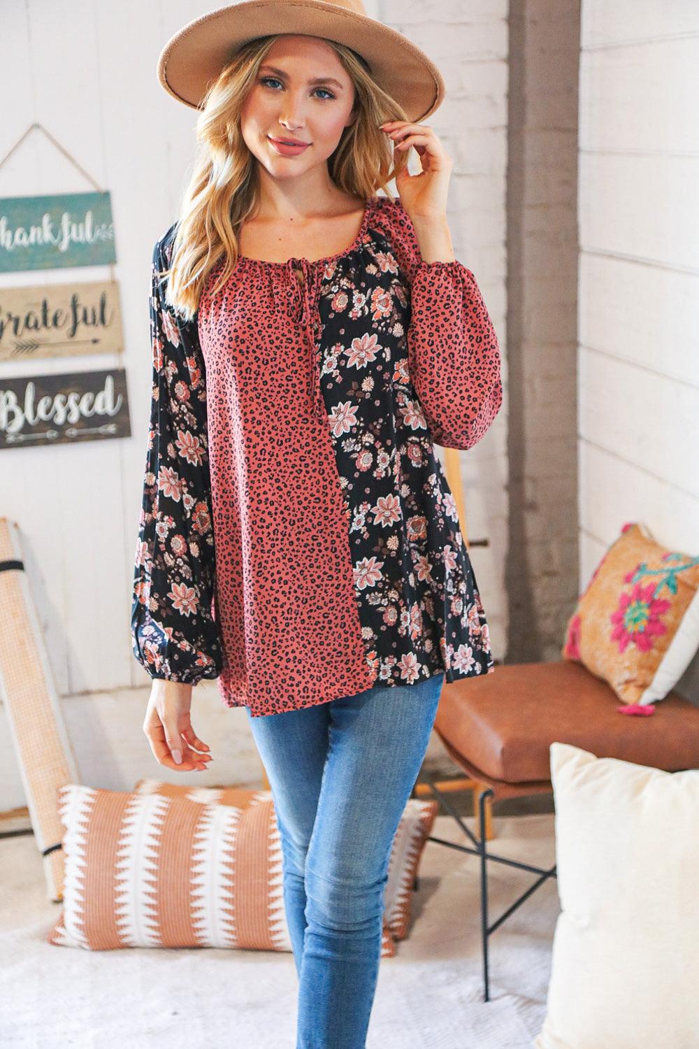 Wildflower Pattern Block Top - Atomic Wildflower
