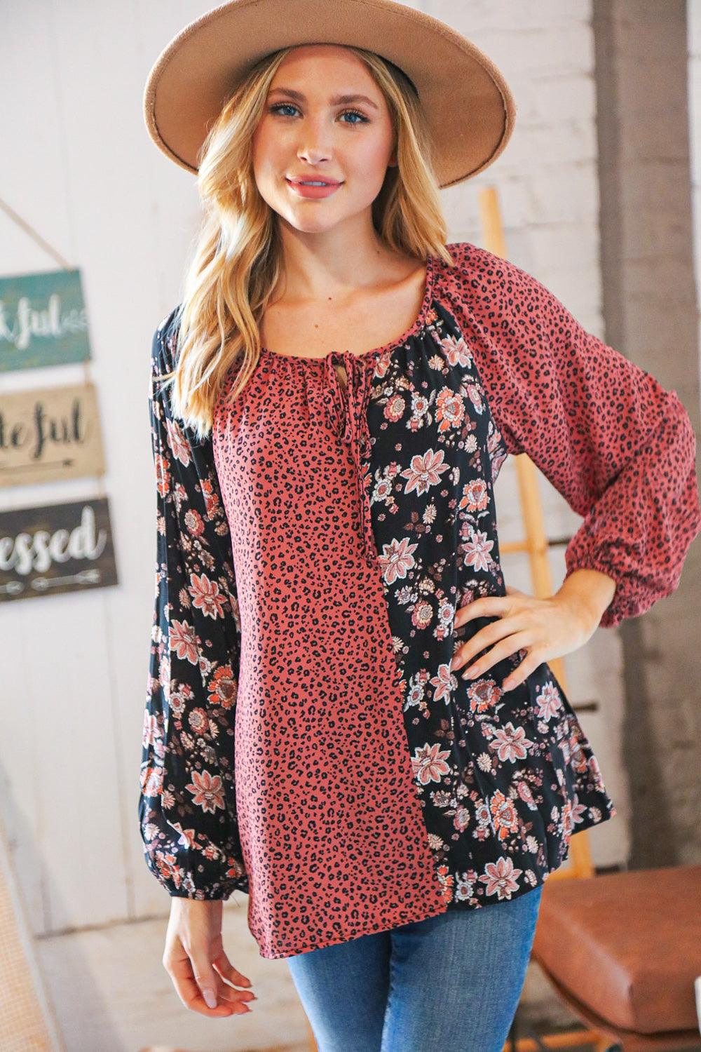 Wildflower Pattern Block Top - Atomic Wildflower