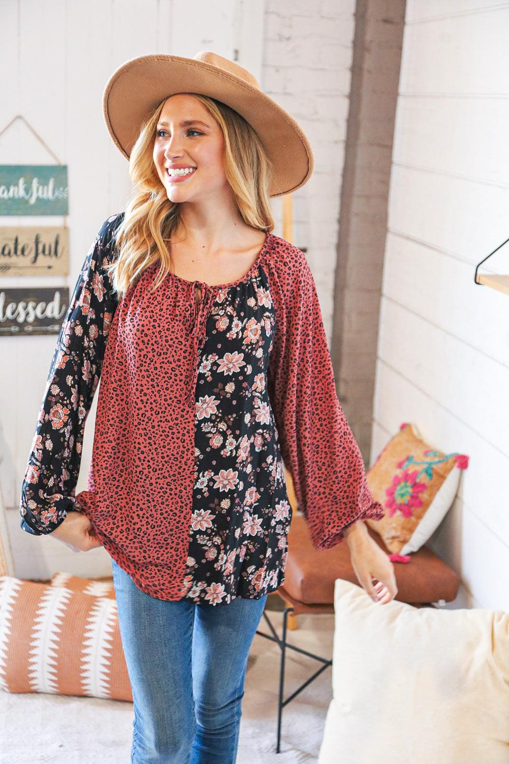 Wildflower Pattern Block Top - Atomic Wildflower
