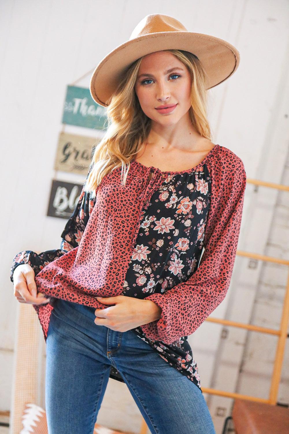 Wildflower Pattern Block Top - Atomic Wildflower